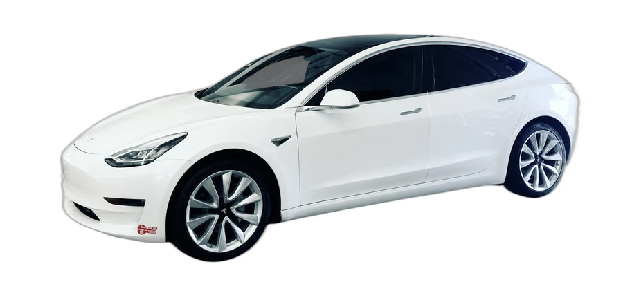 XPEL PRIME XR Plus window tint installed on a Tesla Model 3