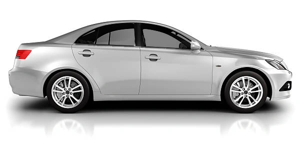 Stock sedan preview at selected window tint shade